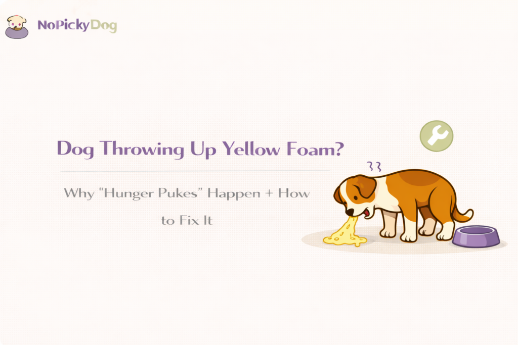 ## Common Eating Symptoms & Issues * **[Dog Throwing Up Yellow Foam? (The "Hunger Puke" Fix)](/dog-throwing-up-yellow-foam-hunger-pukes/)** *Why dogs vomit bile in the morning on an empty stomach, and the simple bedtime snack solution.*