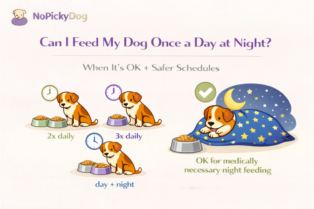 Feed dog once a day at night schedule guide